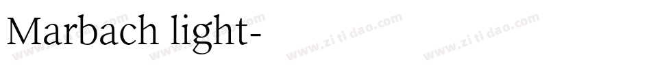 Marbach light字体转换